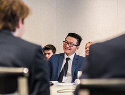 Male student in classroom setting