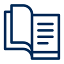 Open book outline line art
