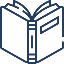 Open book outline line art